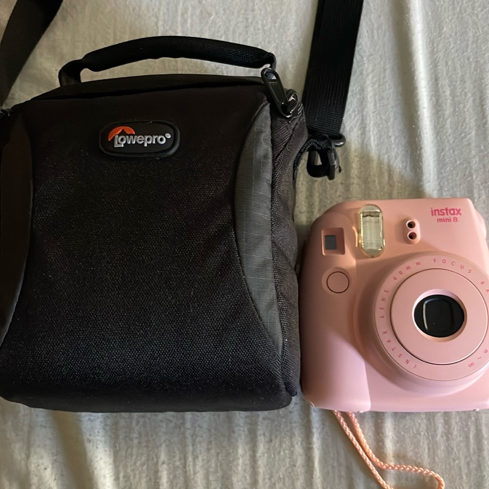 instax mini 8 with carry bag